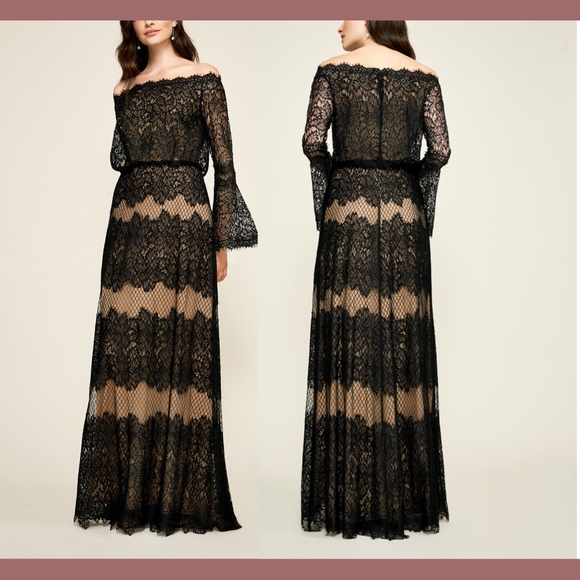 tadashi shoji off the shoulder lace dress